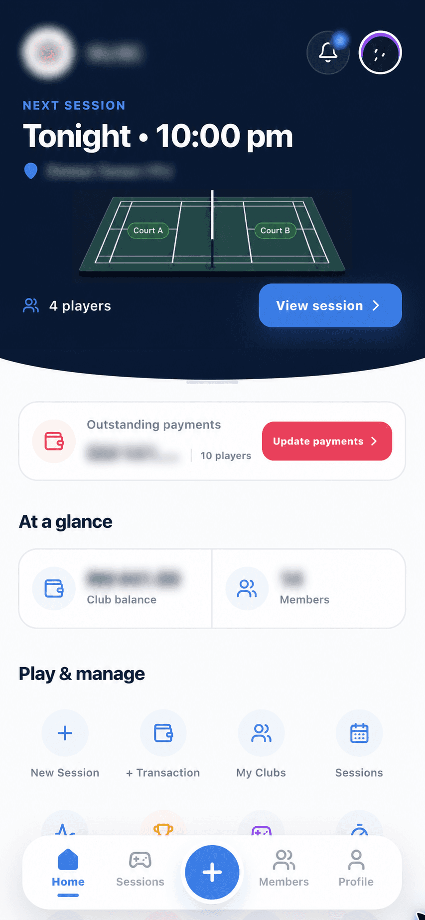 SmashIT Dashboard mobile screen